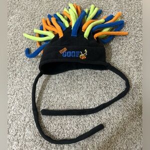 Walt Disney World Black Neon Multi Color Fleece Hat Dreadlock One Size Unisex